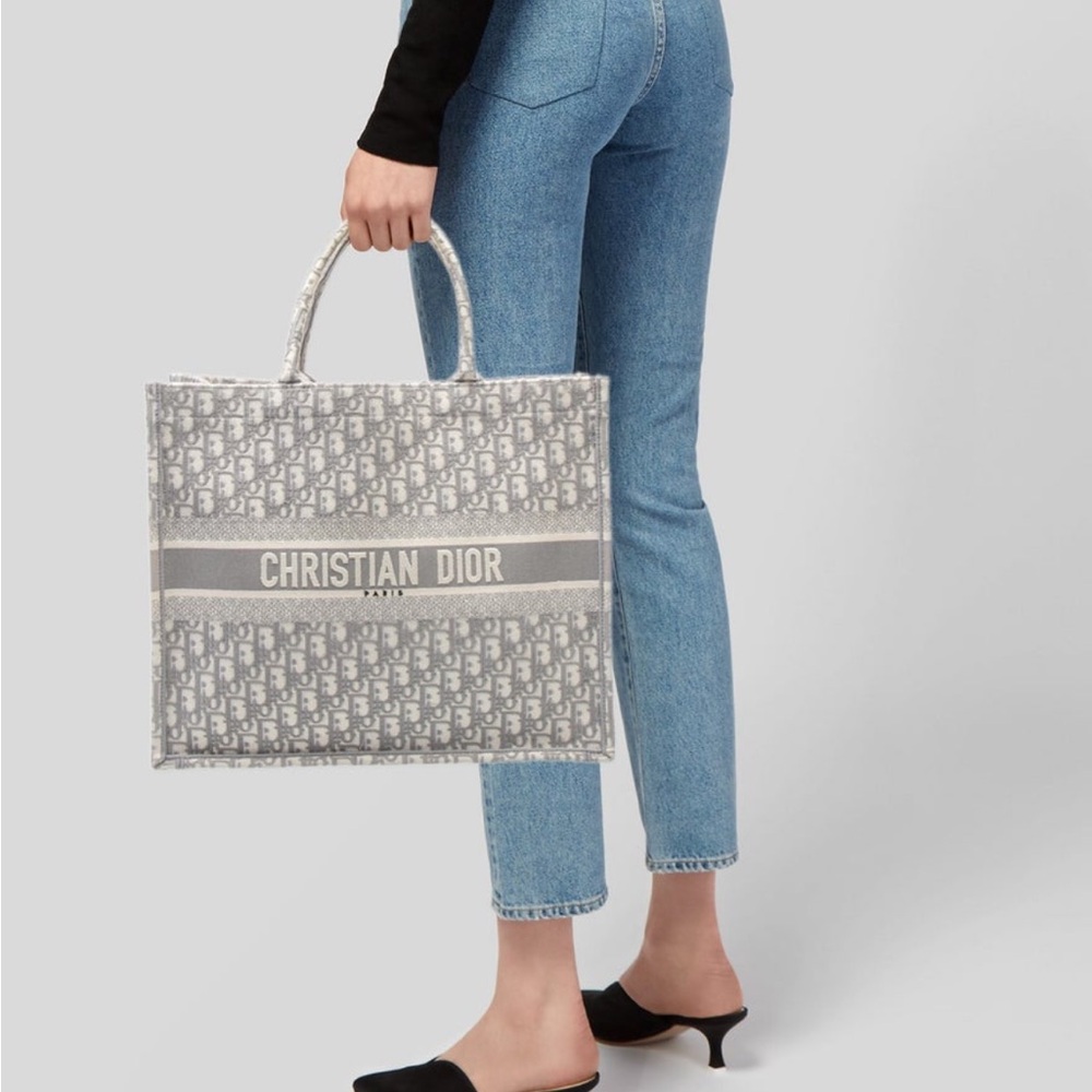 Authentic Dior Gray Large Book Tote Bag - Picture 6 of 6